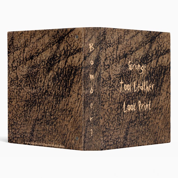 Fun Grunge Tool Leather Look Print Avery Binder