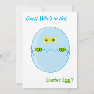 Fun Guess Who's in this Easter Egg Alien Holiday Card