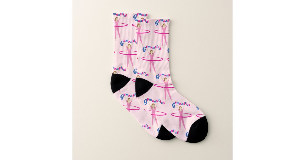 Personalised 'Flipping' Gymnast or Cheer Girls Trainer Socks