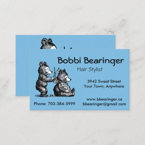 Fun Hairdresser Business Card