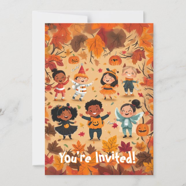 Fun Halloween Bash-Toddler Magnetic Invitation (Front)