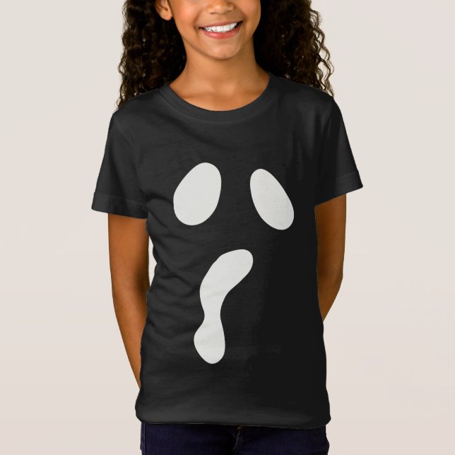 Fun Halloween boo face ghost scary Party T-Shirt (Front)
