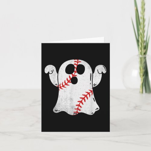 Fun Halloween Costume Baseball Ghost Baseball Love Card