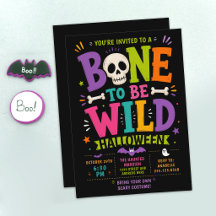 Fun Halloween Costume Party Colorful Skull Typo