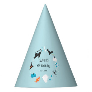 Fun Halloween Creature Blue Birthday Party Hat