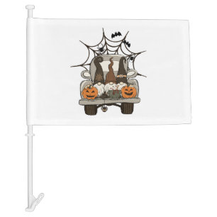 Fun Halloween Designs Halloween Gnomes on a Car Flag