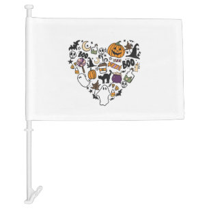 Fun Halloween Designs Halloween Heart Car Flag