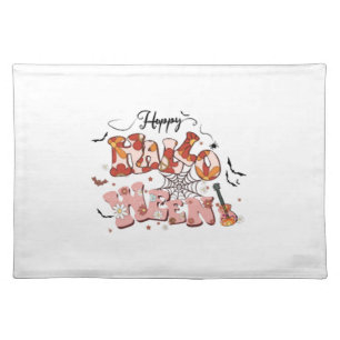 Fun Halloween Designs Happy Halloween Retro Cloth Placemat