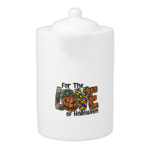 Fun Halloween Designs Hippie Halloween Retro Teapot