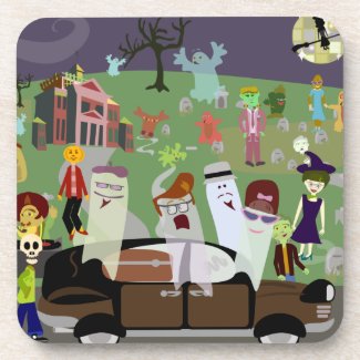 Fun Halloween Graveyard Party Illustration