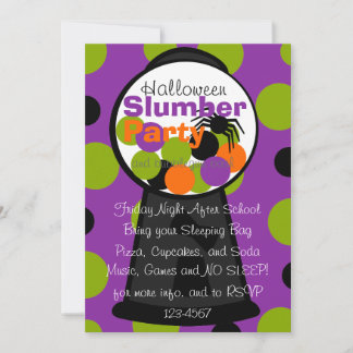 Fun Halloween Gumball Machine Invitation