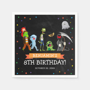 Fun Halloween Kids Birthday Party Napkins