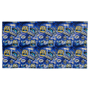 Fun Halloween Monster Pattern Pillowcase