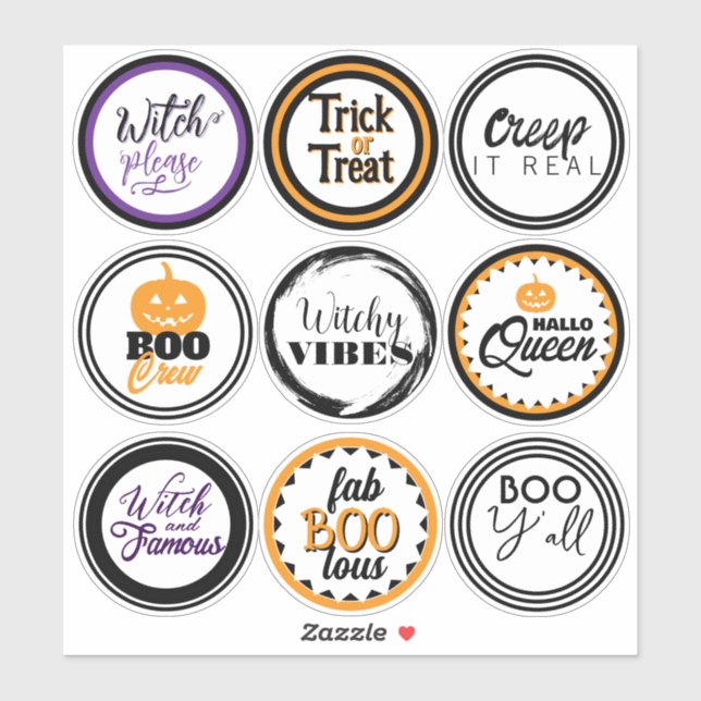 Fun Halloween Party Favor Sticker (Sheet)
