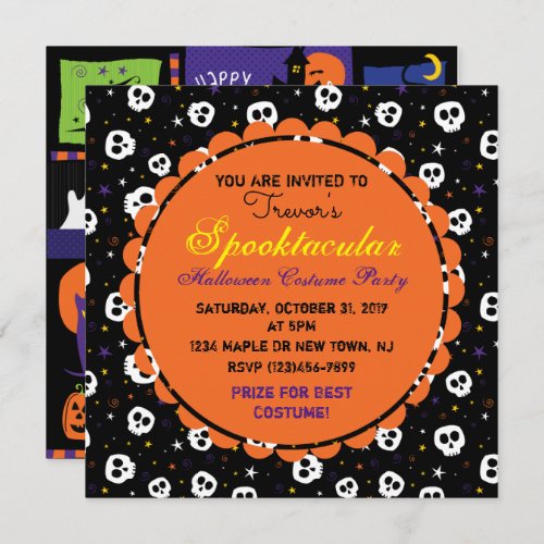Fun Halloween Party Invitation Customizable Invitation