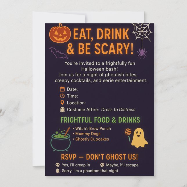 Fun Halloween Party Invite  (Front)
