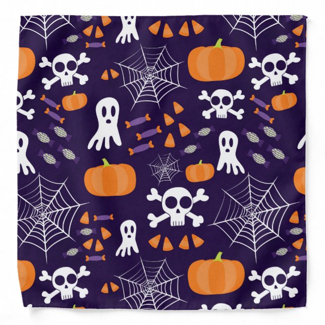 Fun Halloween Pattern Bandana (Front)