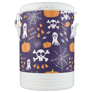 Fun Halloween Pattern Beverage Cooler