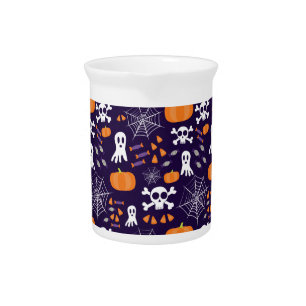 Fun Halloween Pattern Beverage Pitcher