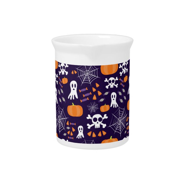 Fun Halloween Pattern Beverage Pitcher (Front)
