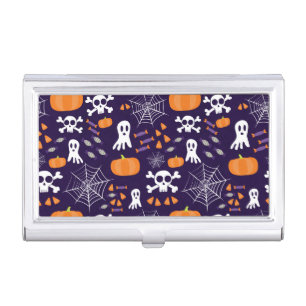 Fun Halloween Pattern Business Card Case