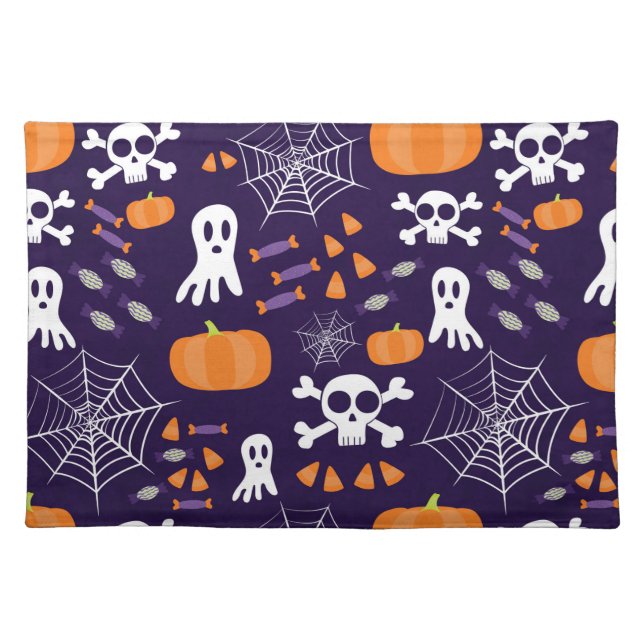Fun Halloween Pattern Cloth Placemat (Front)