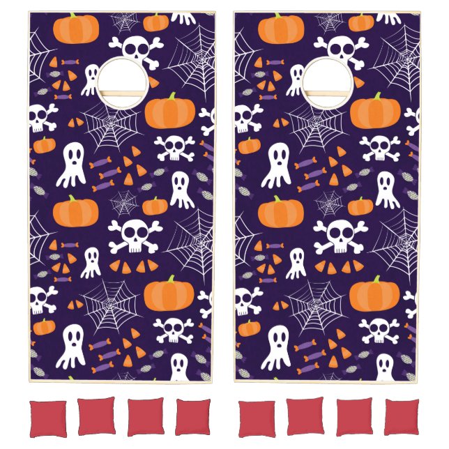 Fun Halloween Pattern Cornhole Set (Set)