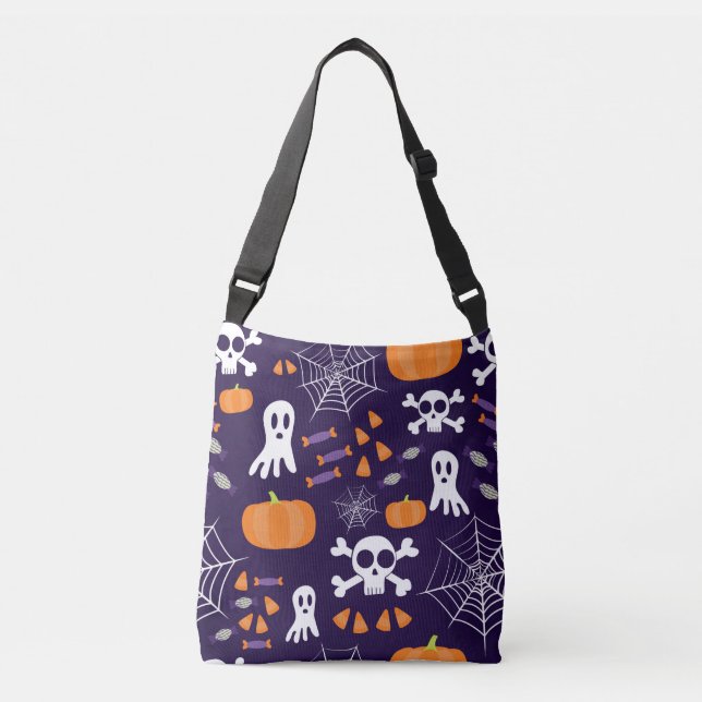 Fun Halloween Pattern Crossbody Bag (Front)