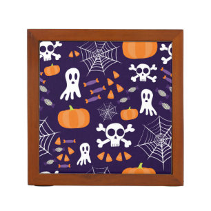 Fun Halloween Pattern Desk Organizer
