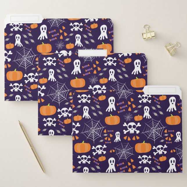 Fun Halloween Pattern File Folder (Set)