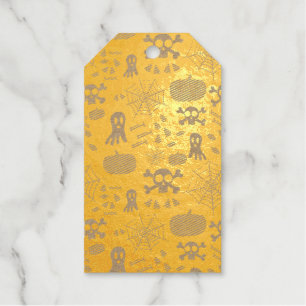 Fun Halloween Pattern Foil Gift Tags