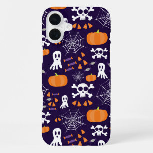 Fun Halloween Pattern iPhone 16 Plus Case