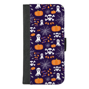 Fun Halloween Pattern iPhone 8/7 Plus Wallet Case
