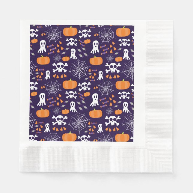 Fun Halloween Pattern Napkins (Front)