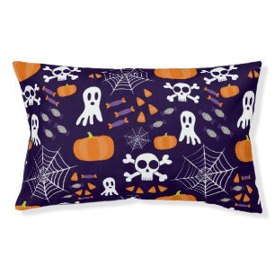 Fun Halloween Pattern Pet Bed
