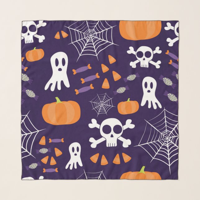 Fun Halloween Pattern Scarf (Front)