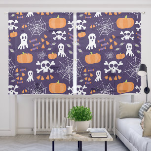 Fun Halloween Pattern Sheer Curtains