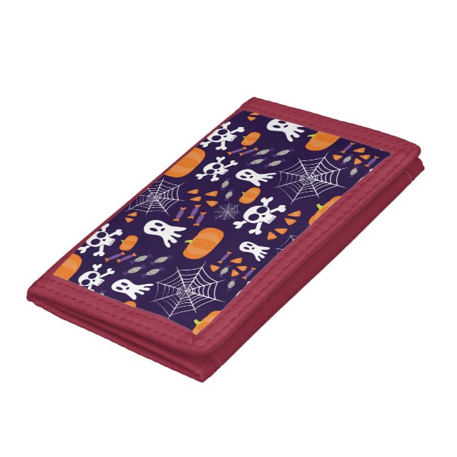 Fun Halloween Pattern Trifold Wallet (Bottom)