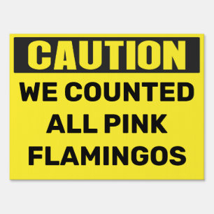 Fun Halloween Pink Flamingos Yard Sign - Playful