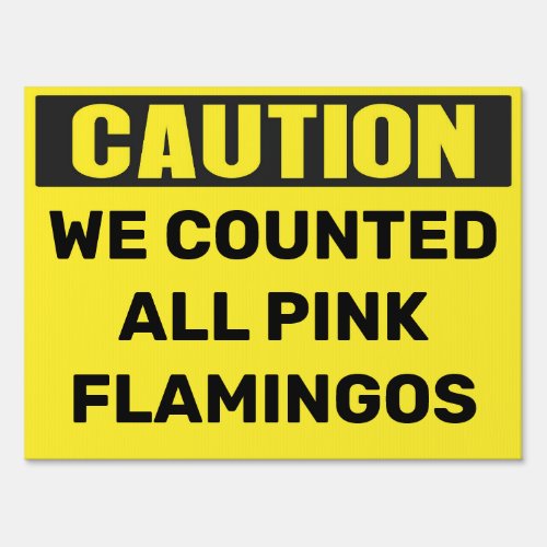 Fun Halloween Pink Flamingos Yard Sign _ Playful