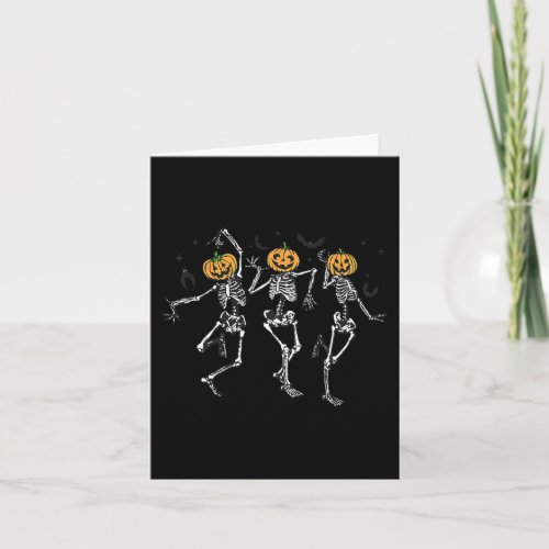 Fun Halloween Pumpkin Dancing Skeleton Costume Wom Card