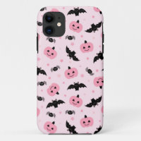 Fun Halloween Pumpkins and Bat Pattern