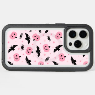 Fun Halloween Pumpkins and Bat Pattern  iPhone 15 Pro Max Case