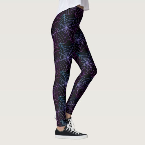 Fun Halloween Spiderweb Pattern Womens XS to XL Leggings