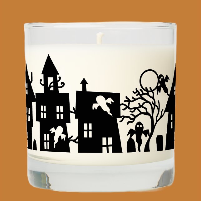 Fun Halloween Spooky Village Scented Candle (Fun spooky Halloween village candle)