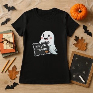 Fun Halloween Teacher BOO-LIEVE in Yourself Ghost T-Shirt