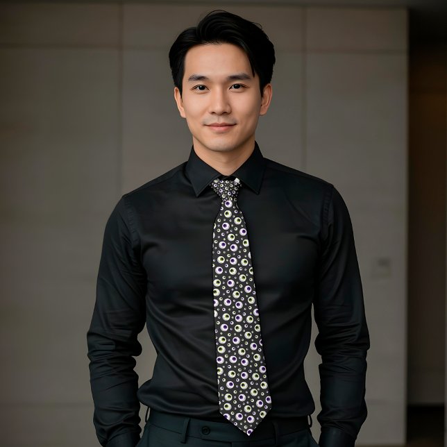 Fun Halloween Themed Eyeball Pattern Neck Tie (Creator Uploaded)