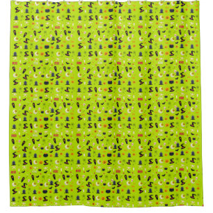 Fun Halloween Themed Shower Curtain