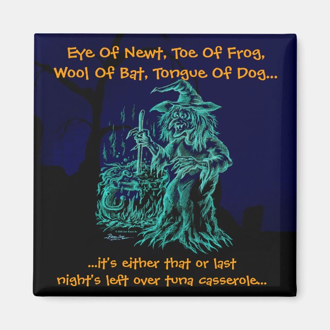 Fun Halloween Witch Magnet (Front)