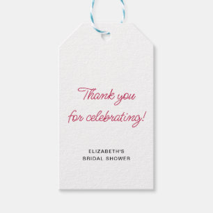 Fun Hand Drawn Cocktail Pattern Bridal Shower Gift Tags